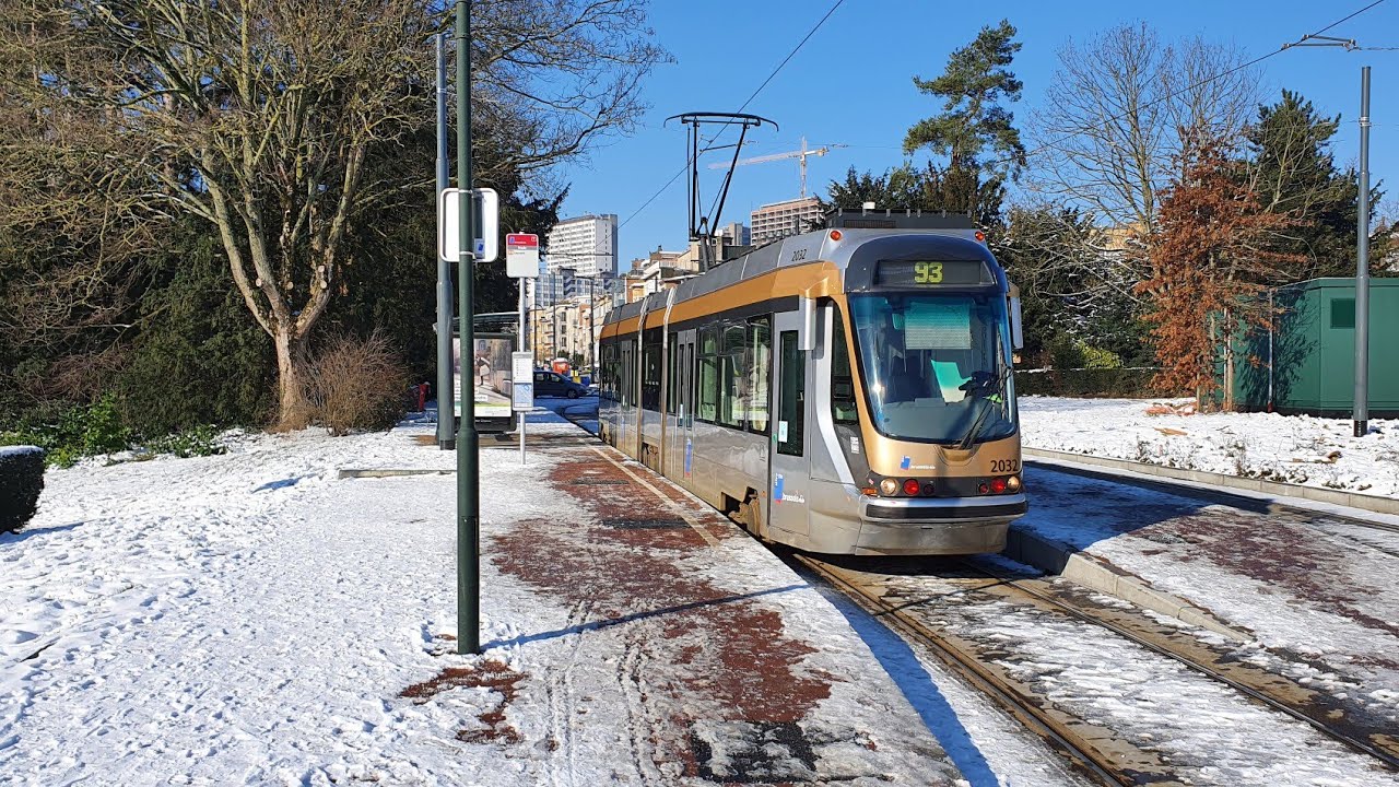 🇧🇪🚊9️⃣3️⃣Cab Ride - STIB-BRUSSELS - Line 93 - Stade/Stadion to Legrand. January 2024.