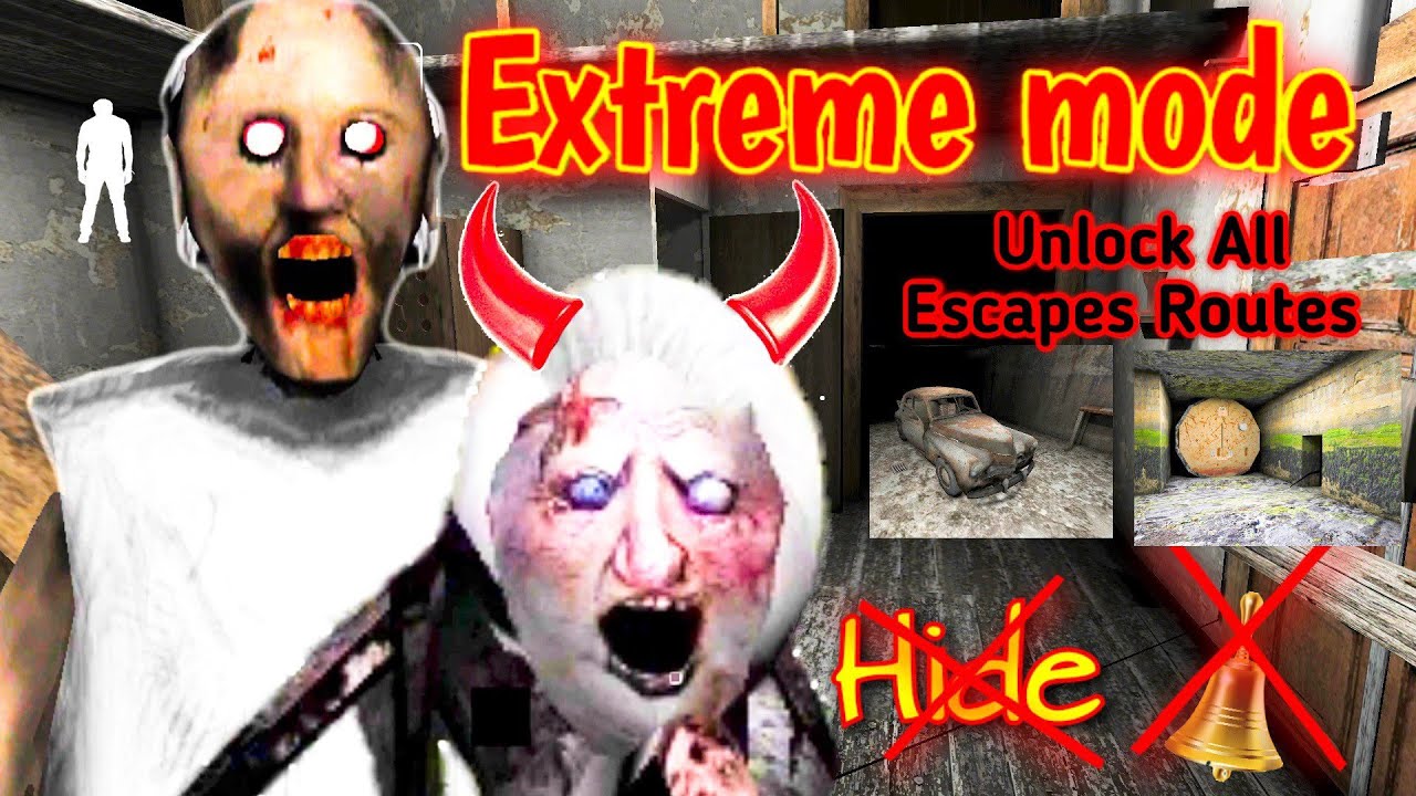 Granny 1.8 - Extreme mode - Unlock All Escapes Route + Challenge by @GGGammerEXPERT 90%