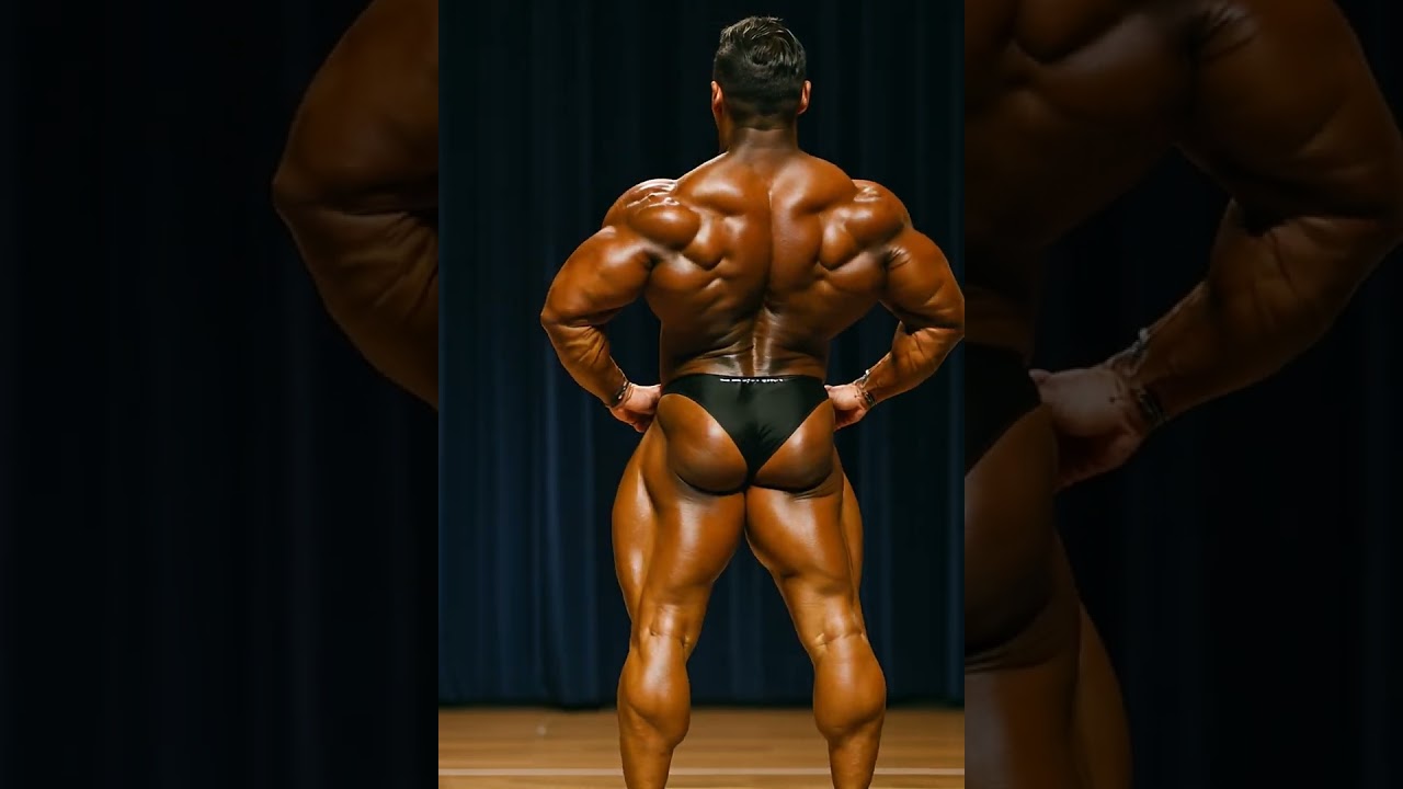 10-Second Muscle Worship 💪 Super-Heavyweight AI Bodybuilder Shows Off Veiny Pump in HD
