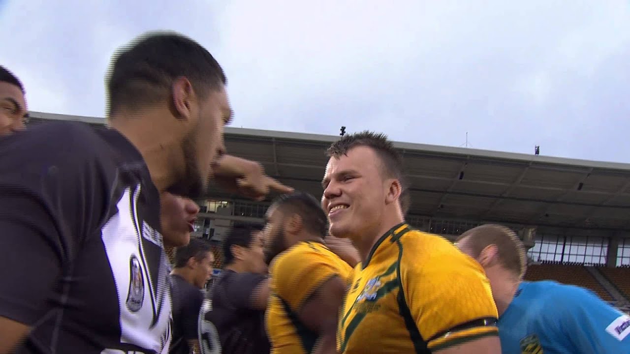 HAKA STANDOFF: Junior Kiwis v Junior Kangaroos