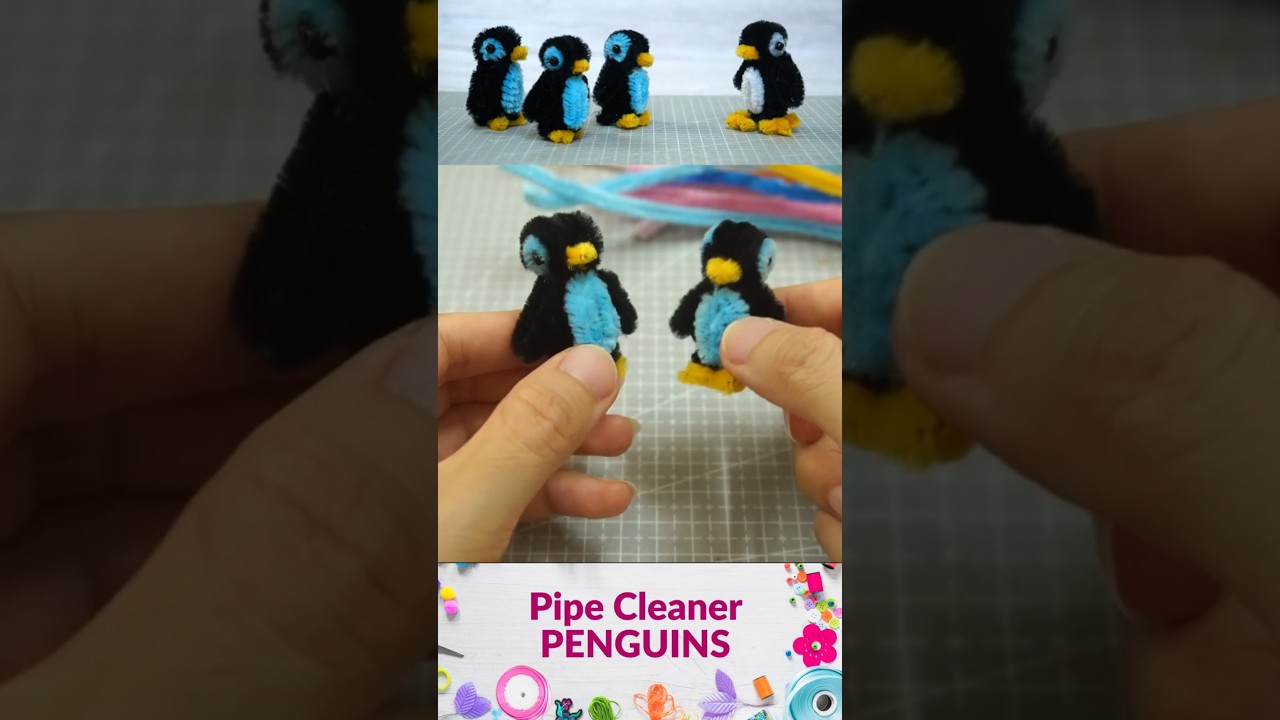 How to make a Penguin out of pipe cleaner Step by step