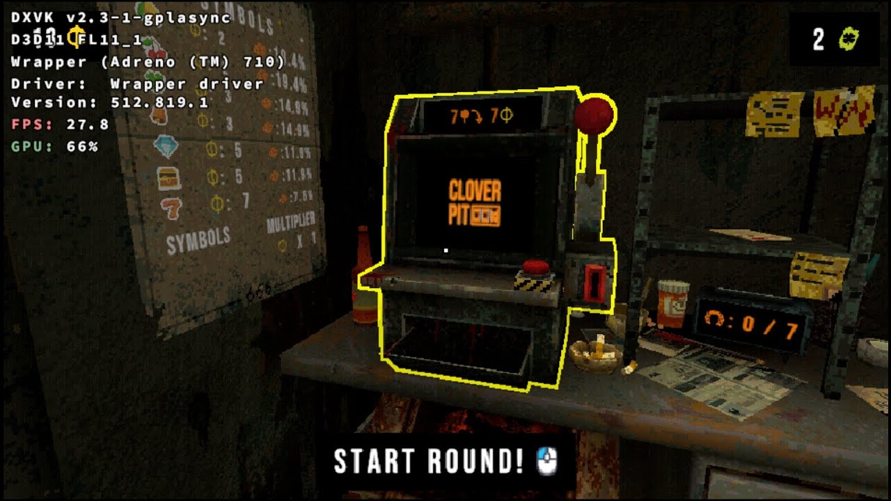 Cloverpit on Android - Winlator Cmod V13.1.1 - Snapdragon 6 Gen 1