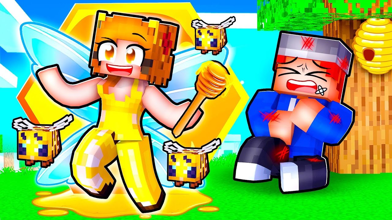 Playing Minecraft as a PROTECTIVE QUEEN BEE!