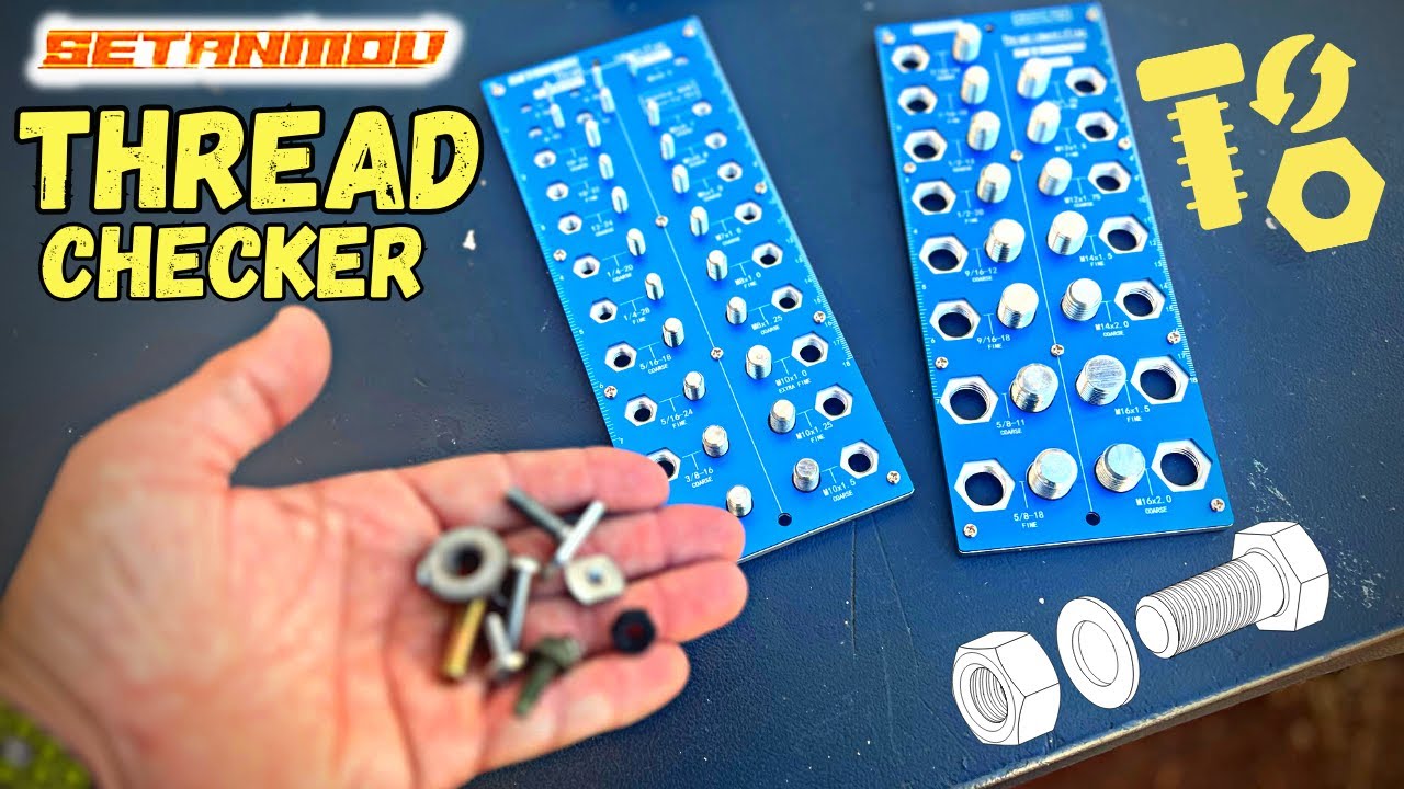Thread Checker with 28 Bolt and Nut Identifiers - Unboxing/Review