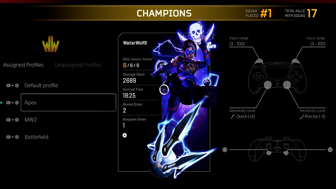 PS5 Edge Champion Settings in Apex Legends (Quick Precise)