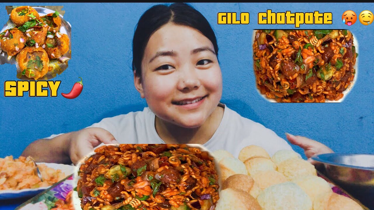GILO CHATPATE/PANIPURI MUKBANG/SPICY CHATPATE/AnjalaRai ❤️