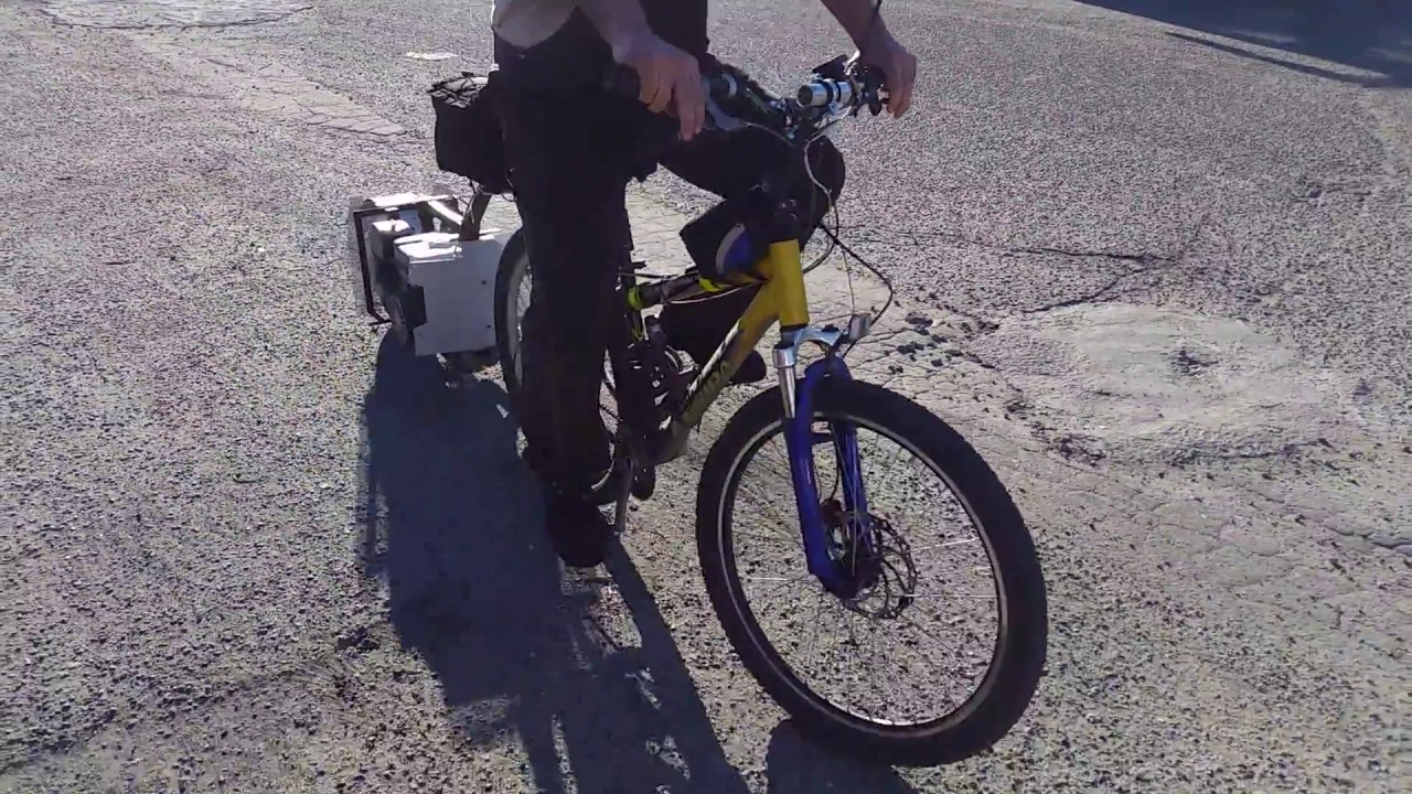 Przyczepa rowerowa z silnikiem gx200. Testy wersji 6.0 cz.2 (bike pusher)