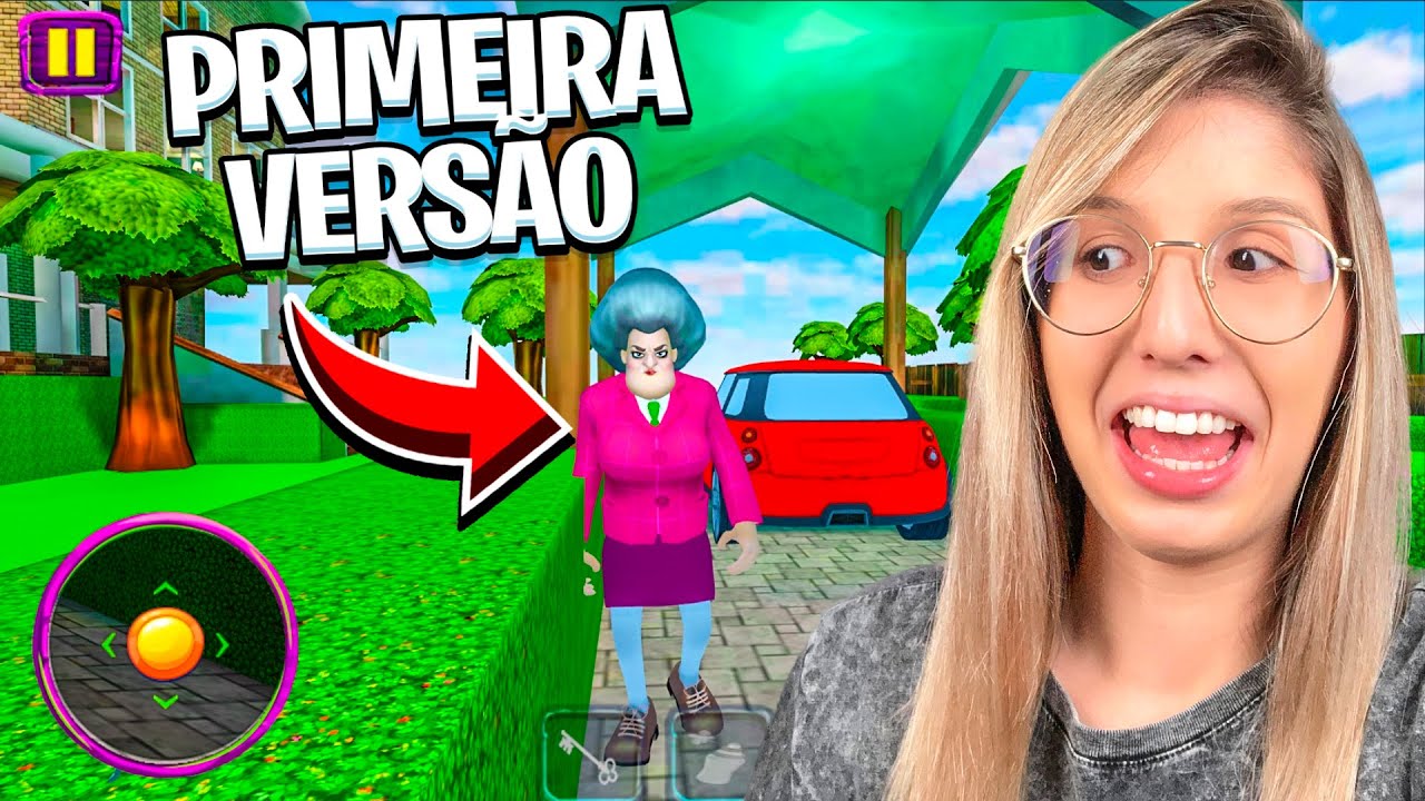 JOGUEI A VERSÃO MAIS ANTIGA DO JOGO DA PROFESSORA MALVADA! (Scary Teacher 3D)