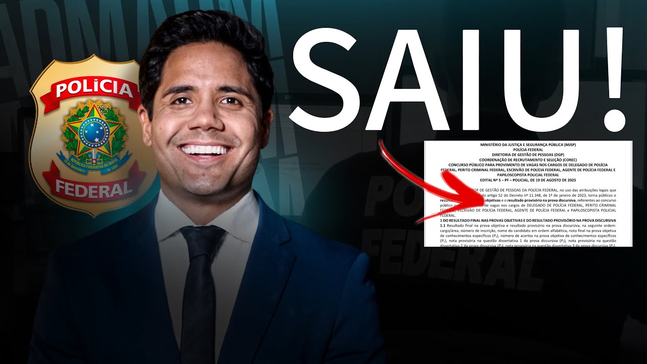 Concurso PF: saiu o resultado da objetiva e discursiva, Banca Cebraspe