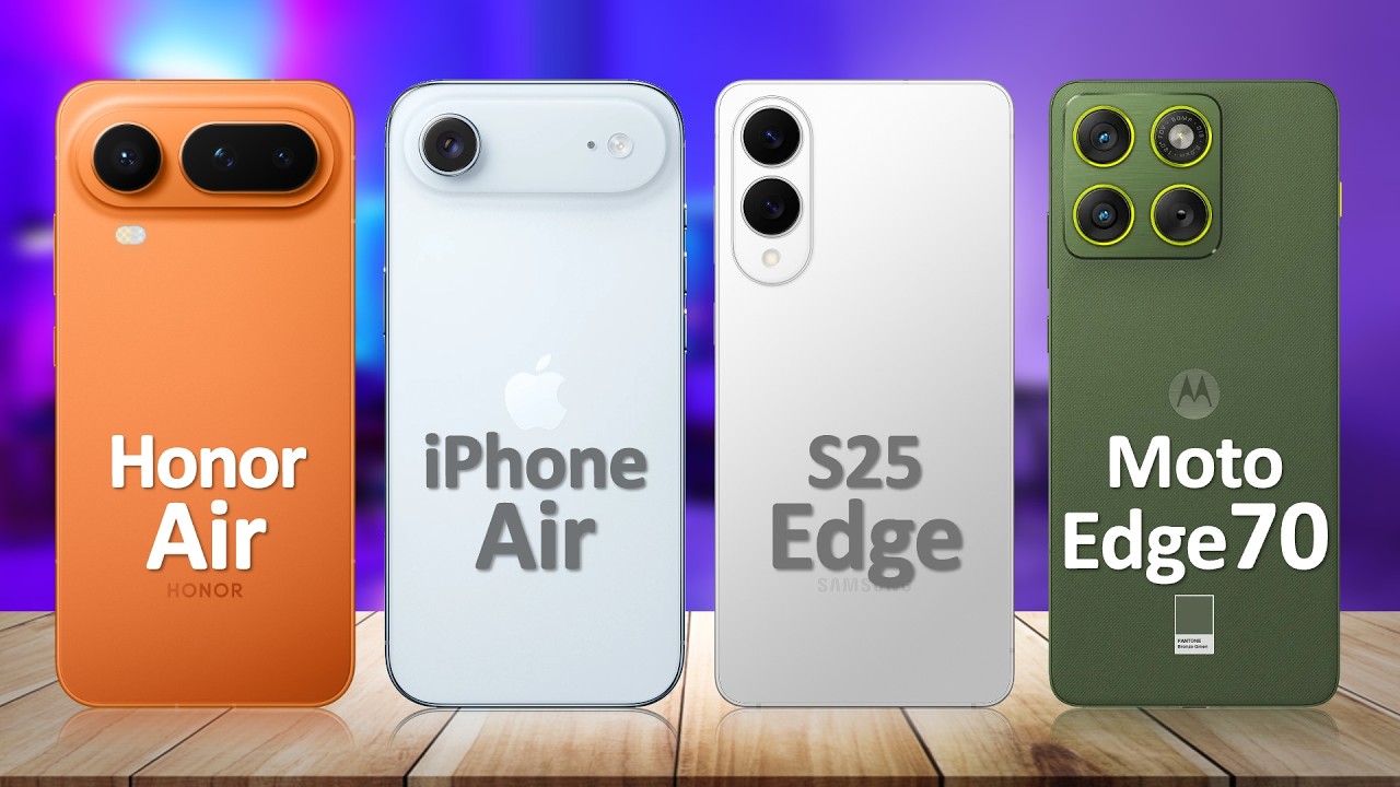 Honor Magic 8 Pro Air VS iPhone Air VS Samsung S25 Edge VS Motorola Edge 70