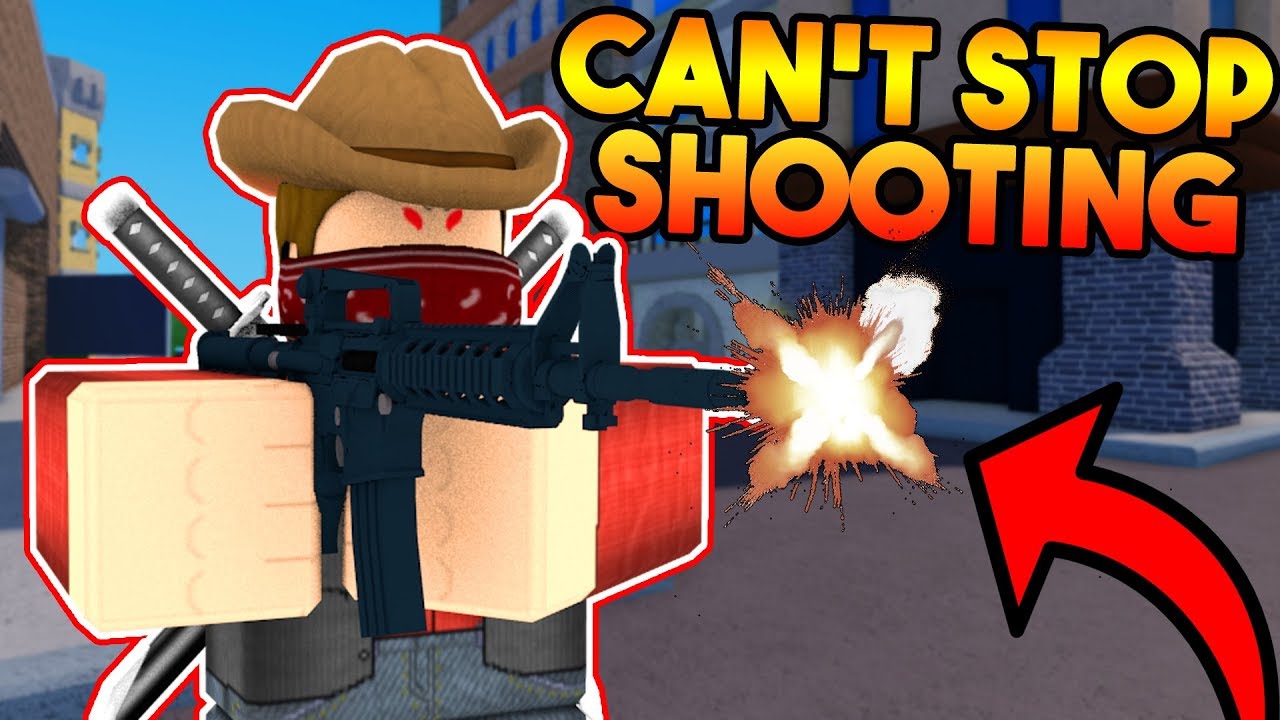 ARSENAL BUT I CAN'T STOP SHOOTING!? (CHALLENGE) (ROBLOX)