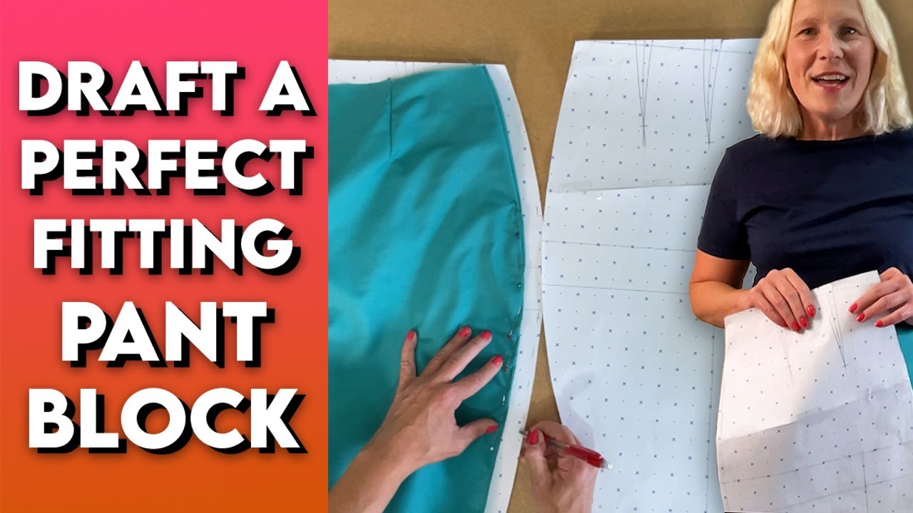 How to draft a Bespoke Fitted Pant (trouser) Block - Step by Step Instructions!