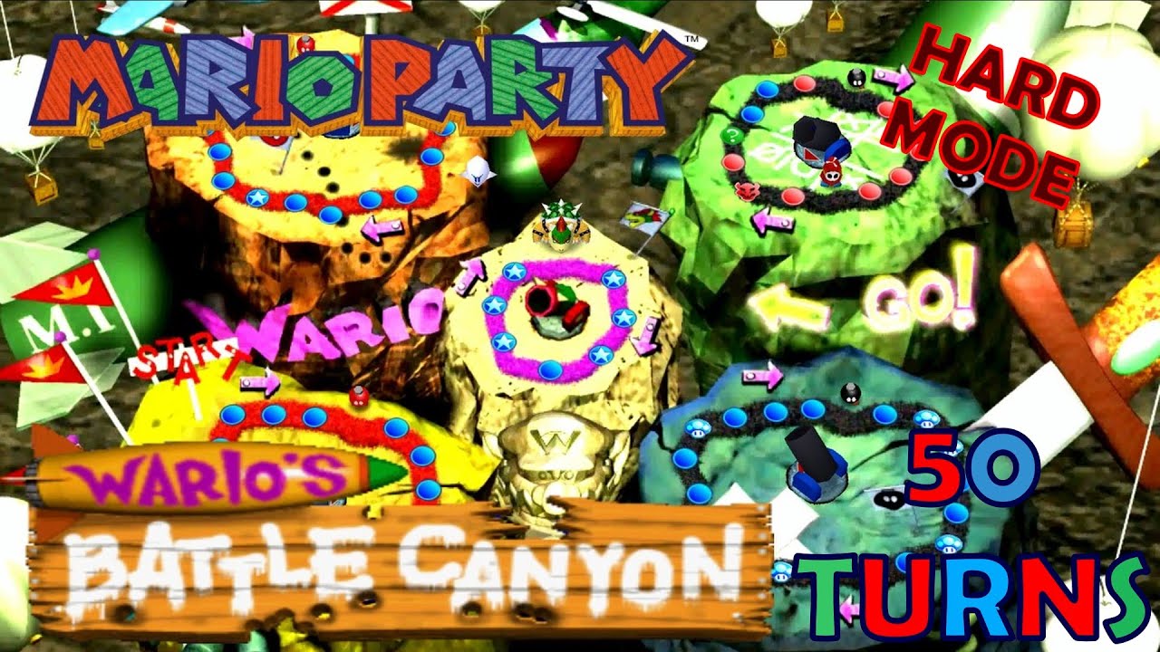 Mario Party Wario's Battle Canyon 50 Turns (Hard Mode)