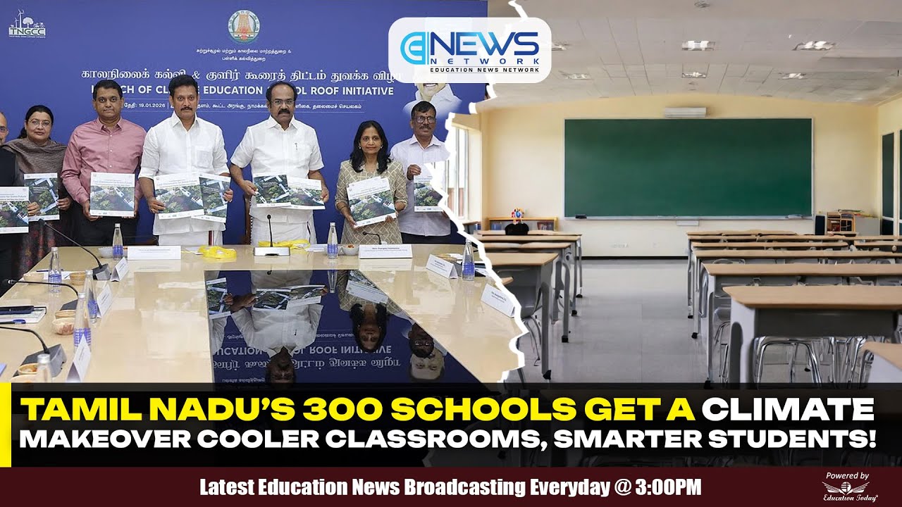 Tamil Nadu Expands Climate Education & Cool Roofs Across 300 Green Schools | Top 5 Education News.