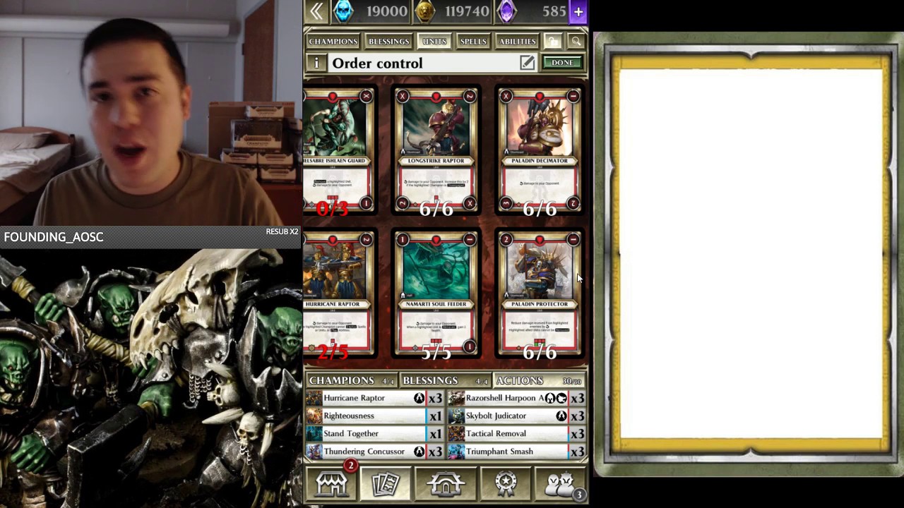 Warhammer TCG Onslaught Total Order Control