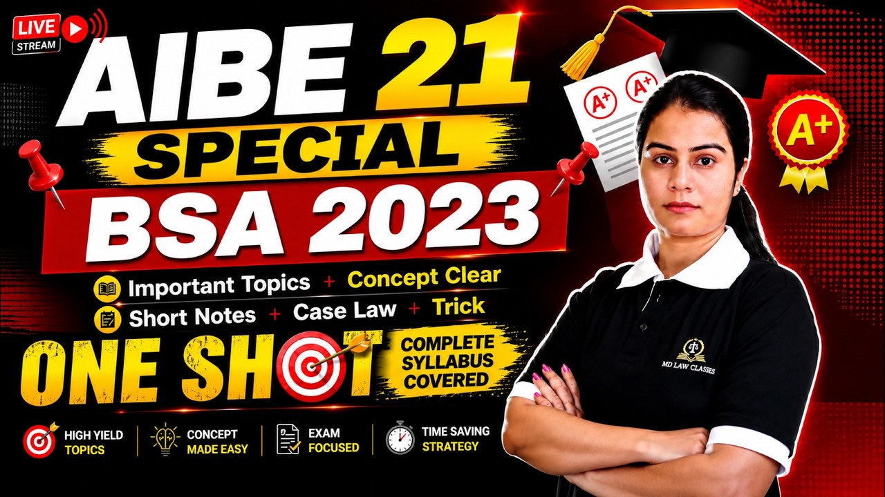 BSA 2023 IN ONE SHOT | MD LAW CLASSES