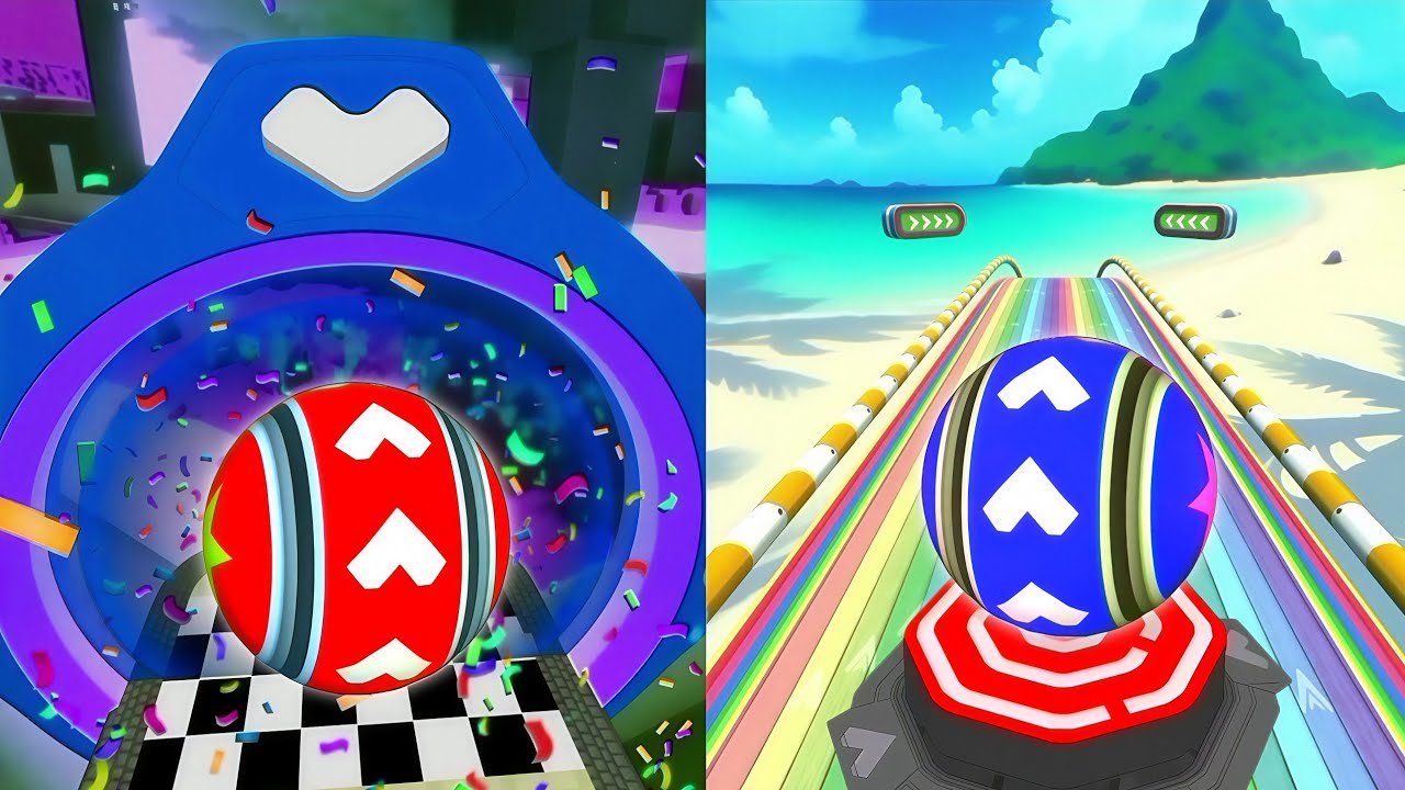🌍🌈Rolling Ball Sky Adventure Vs Reversed Gameplay SpeedRun Walk-through Level 127