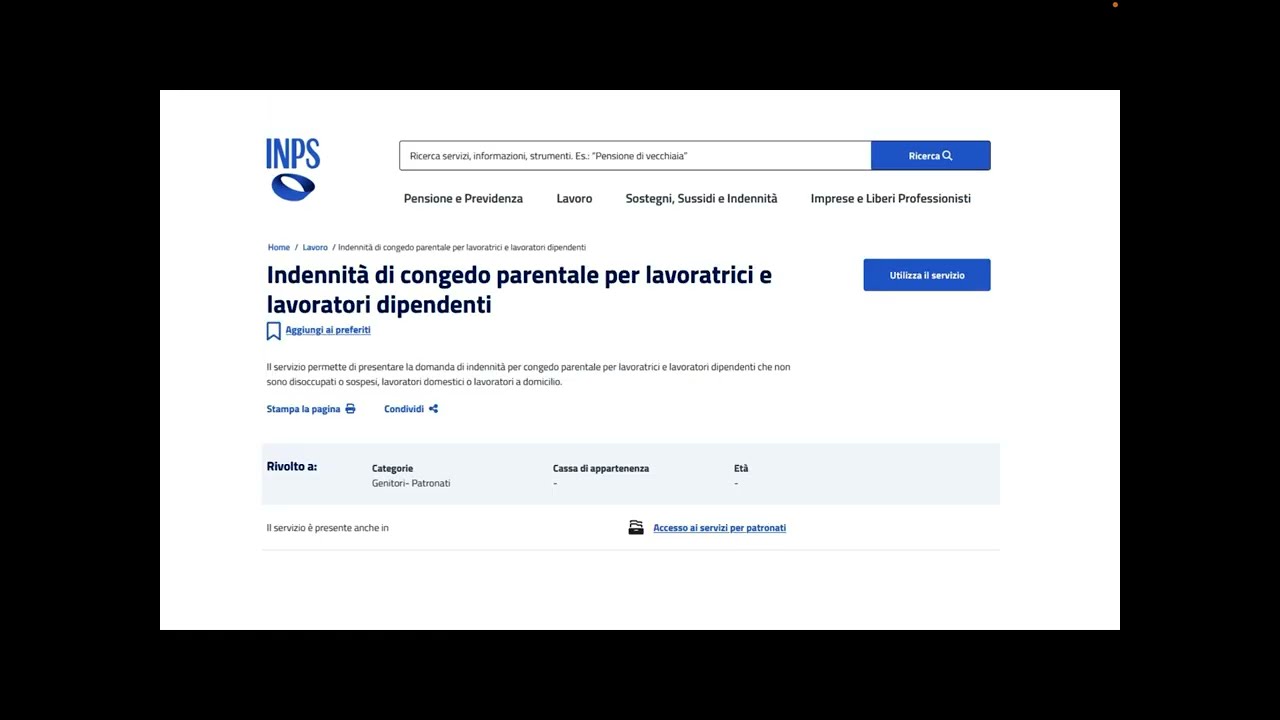 Come inviare domanda di Congedo parentale