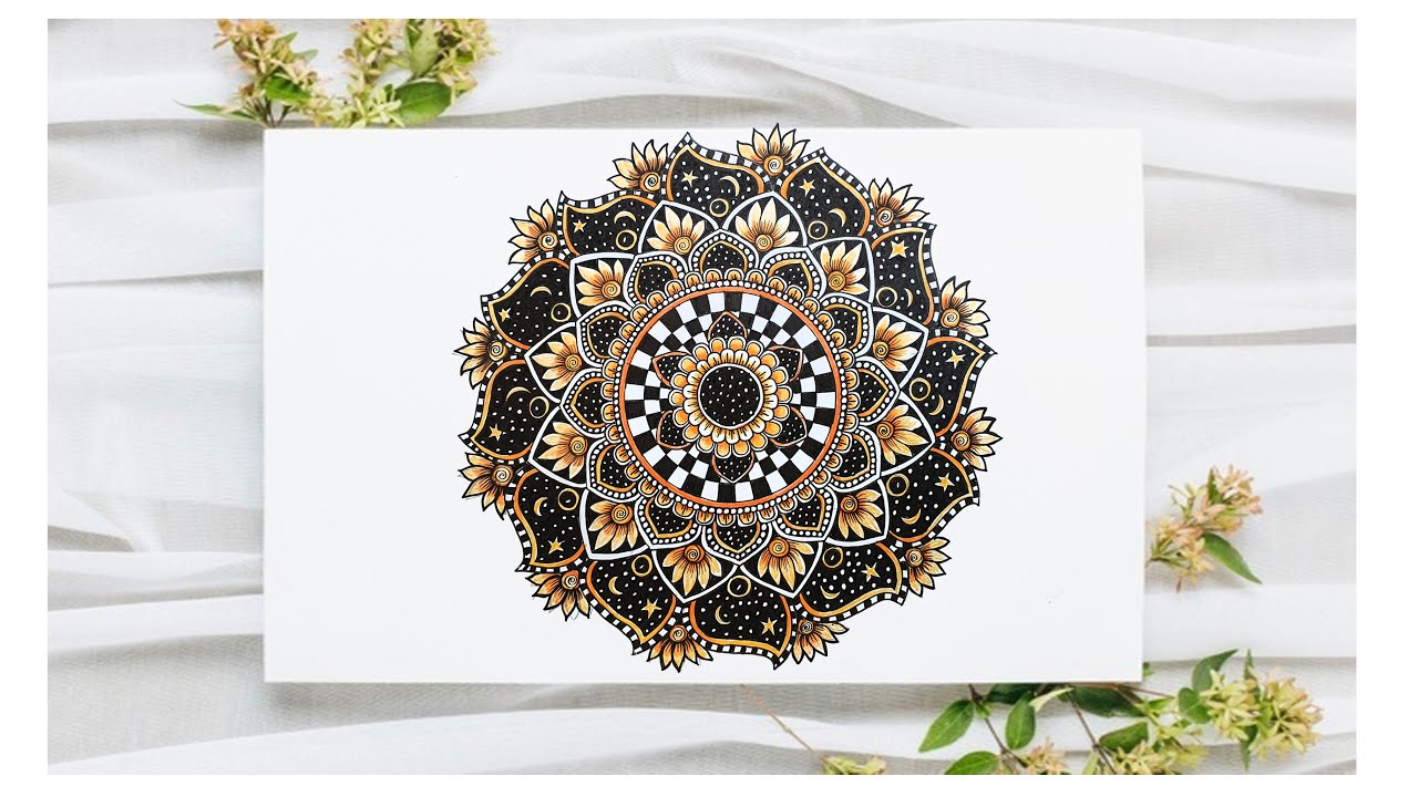 How to Draw Mandala For Beginners | Mandala art | Easy draw | Colorful Mandala