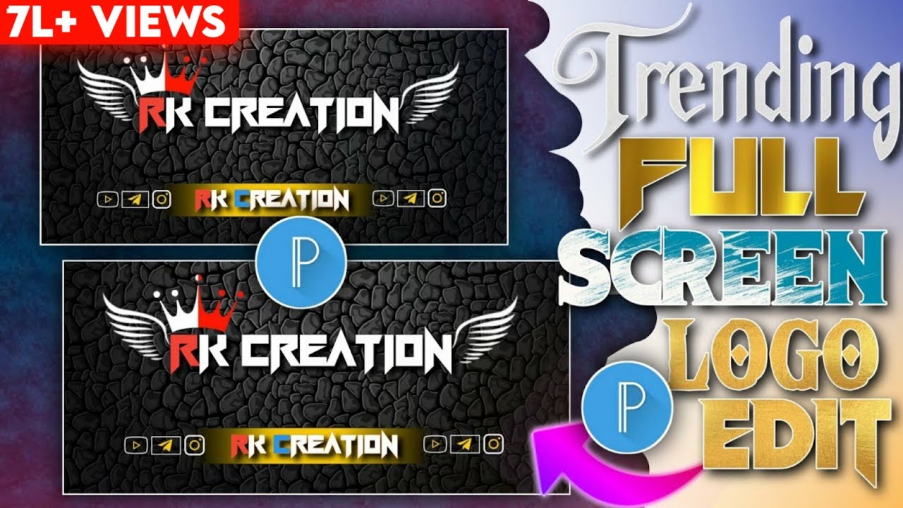 Trending 4k fullscreen logo editing Pixellab | full screen logo Kaise edit karein #Mrrakesh #logo