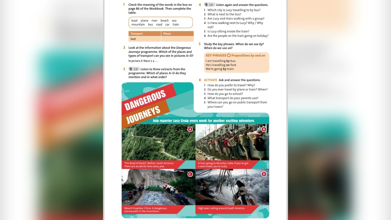 English plus 5. Unit 7. Ex3,4 p86