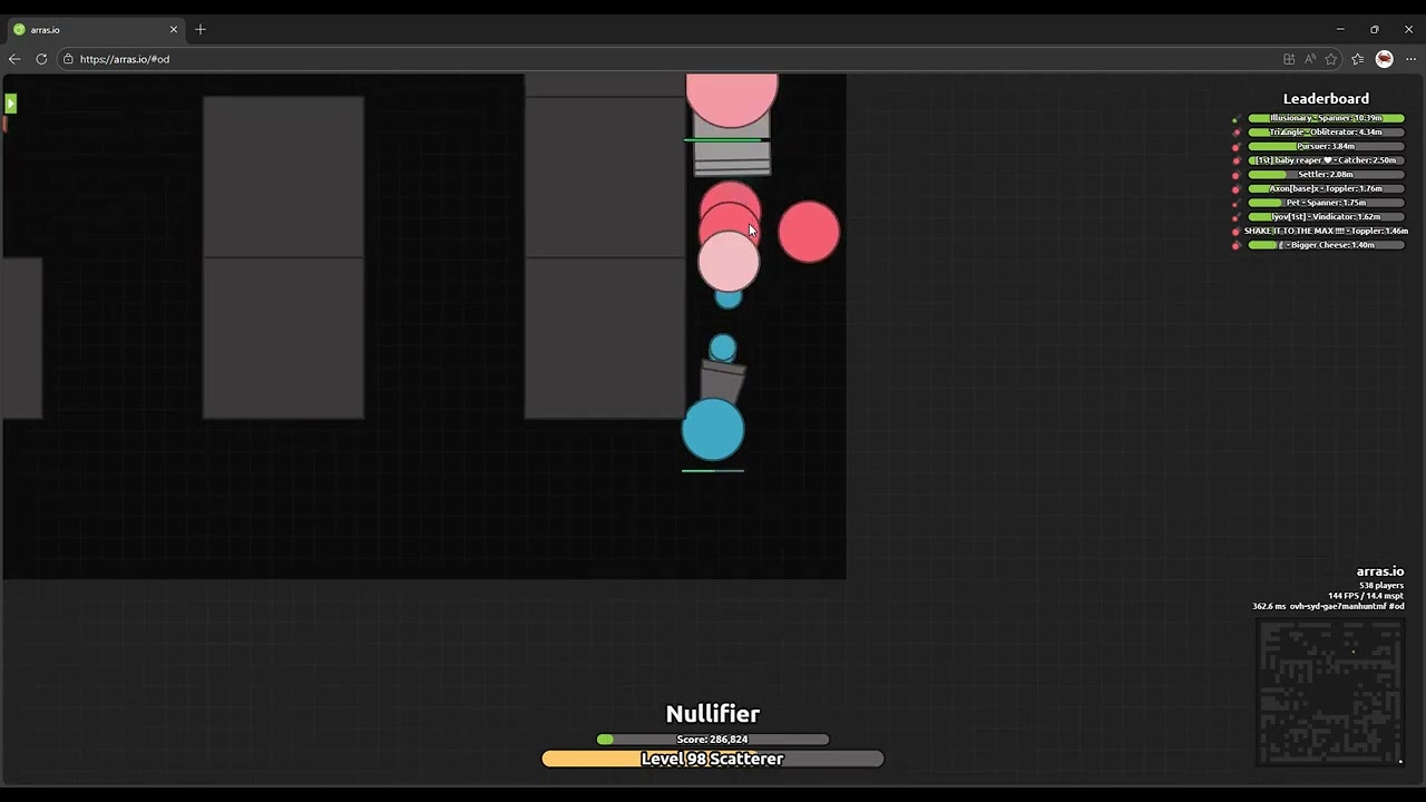 Trying to get 300k in Arras.io