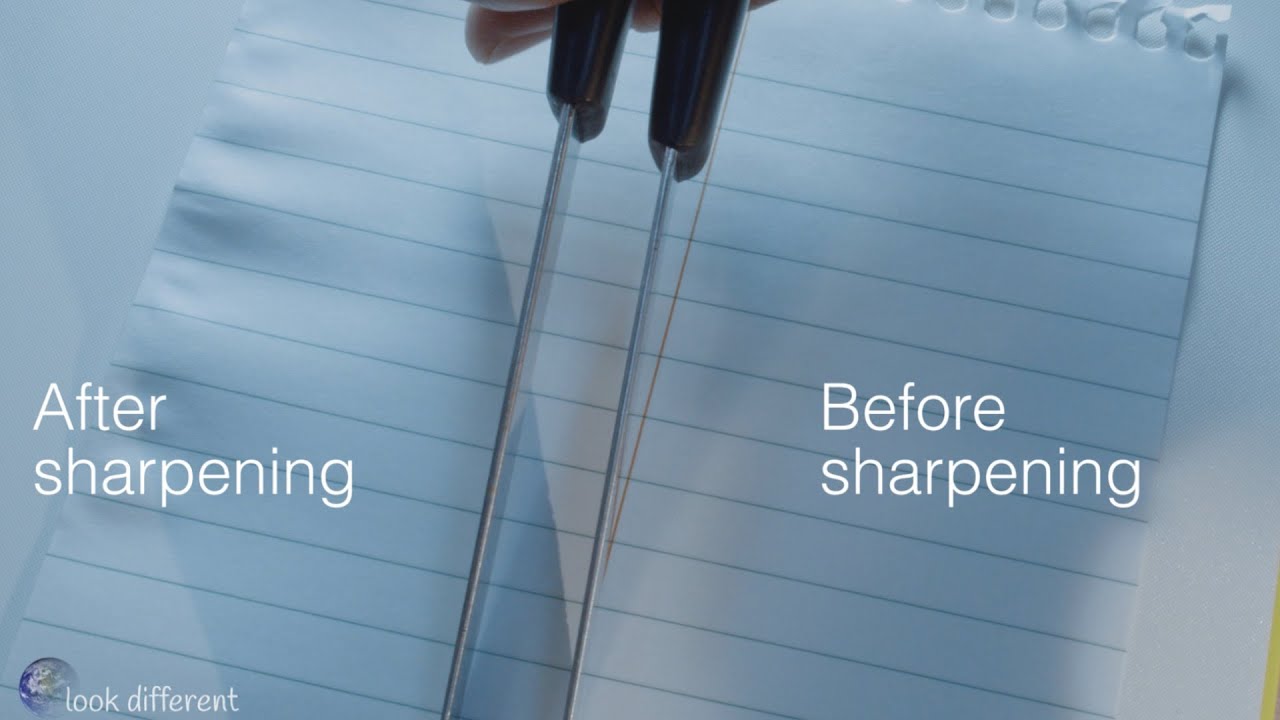 Knife sharpening - Before and after comparison - Satisfying video [4K]