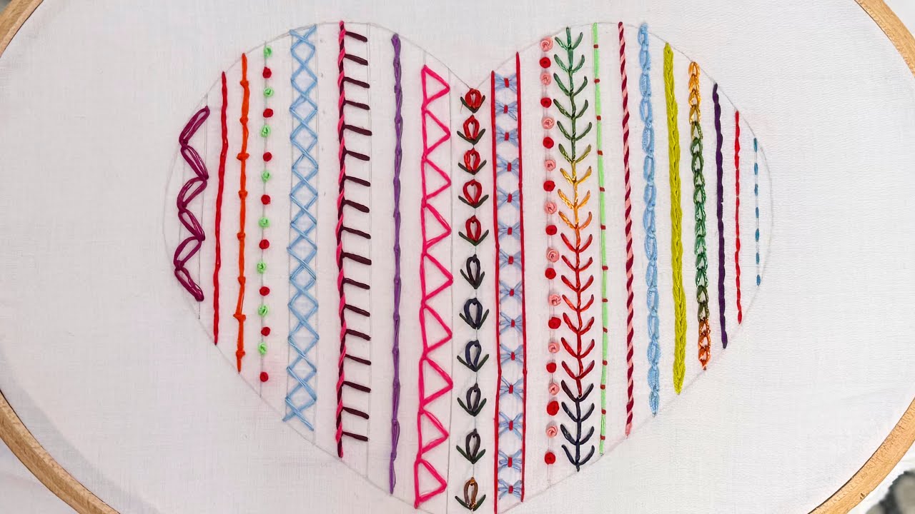 20+ Hand Embroidery Stitches Sampler for absolute Beginners 