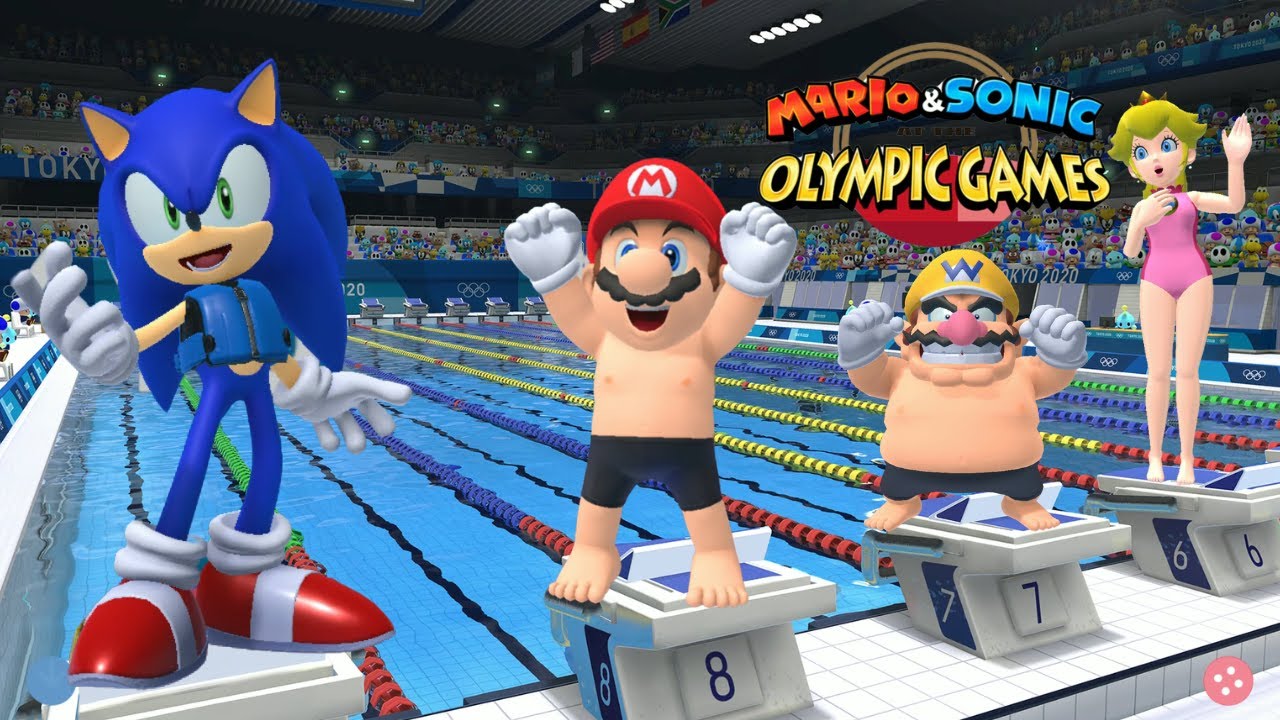 Swimming 100m Very Hard Mario & Sonic At The Olympic Games Tokyo 2020 Sonic & Mario +++ Bowser Games