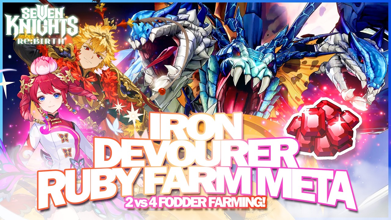 Как добывать рубины в Iron Devorer! ~Команды из 2 и 4 кормовых юнитов~ | Seven Knights Re:BIRTH