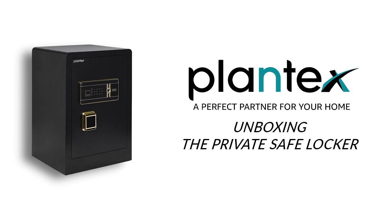 Plantex Digital Electronic Safe Locker for Home, Office, and Hotels with Secure Fingerprint Sensor
