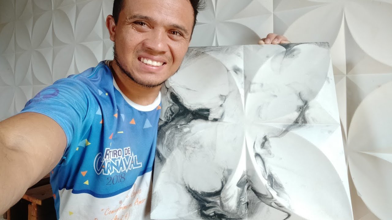 Placa de gesso 3d pigmentada aprenda a fazer