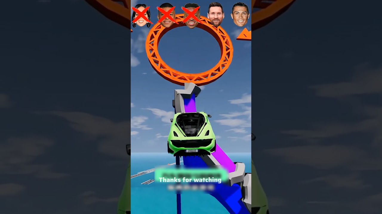 Only Ronaldo can pass this Impossible Loop! 🏎️🔥 #BeamNGDrive #CarStunts