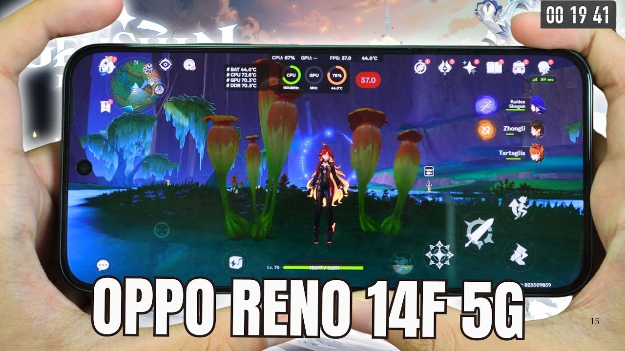 OPPO Reno14 F 5G Genshin Impact Test With FPS Meter & Battery Test