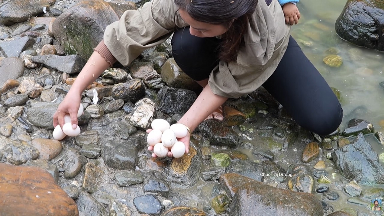 Harvesting Duck Eggs with My Daughter and Son – Selling at the Market and Boiling Eggs for Lunch