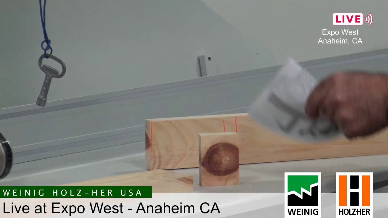 Using the Weinig S50 Chop Saw (Live at Expo West 11/18/2020)