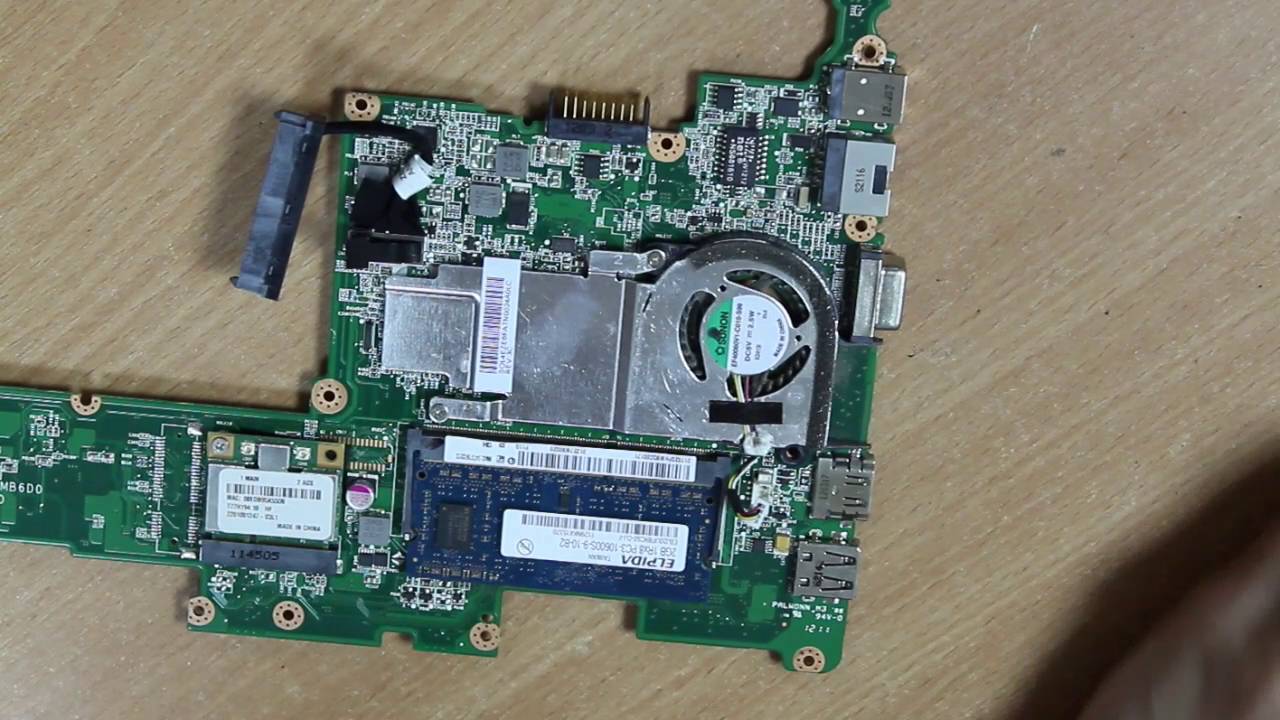 Acer Aspire One D270 - чистка от пыли (разборка, замена термопасты, сборка)