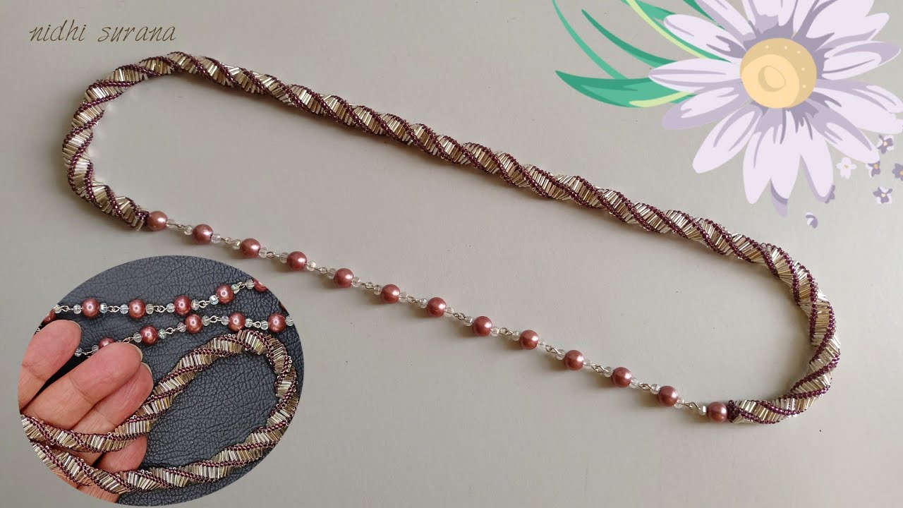 Twisted Rope Necklace with BB/Stylish Fashion Jewelry/Tutorial Diy
