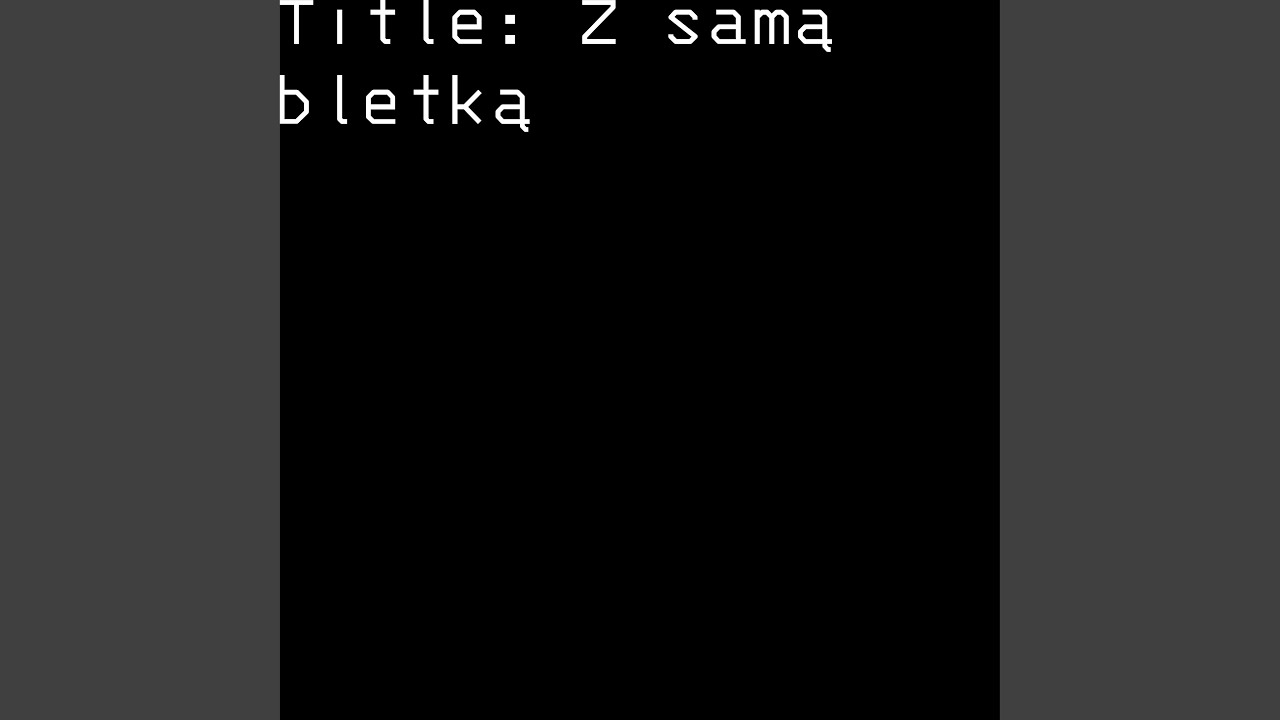 Z samą bletką