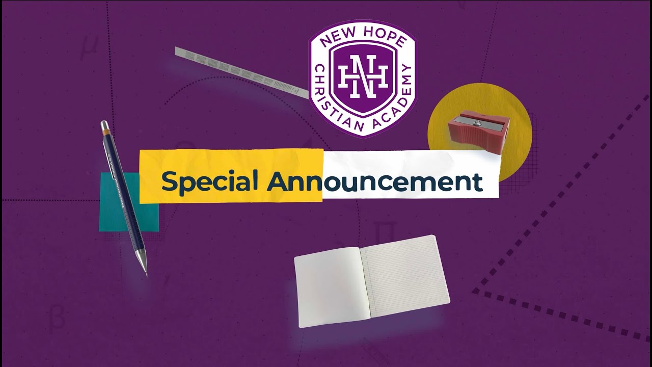New Hope Christian Academy's Middle School Expansion Announcement Video
