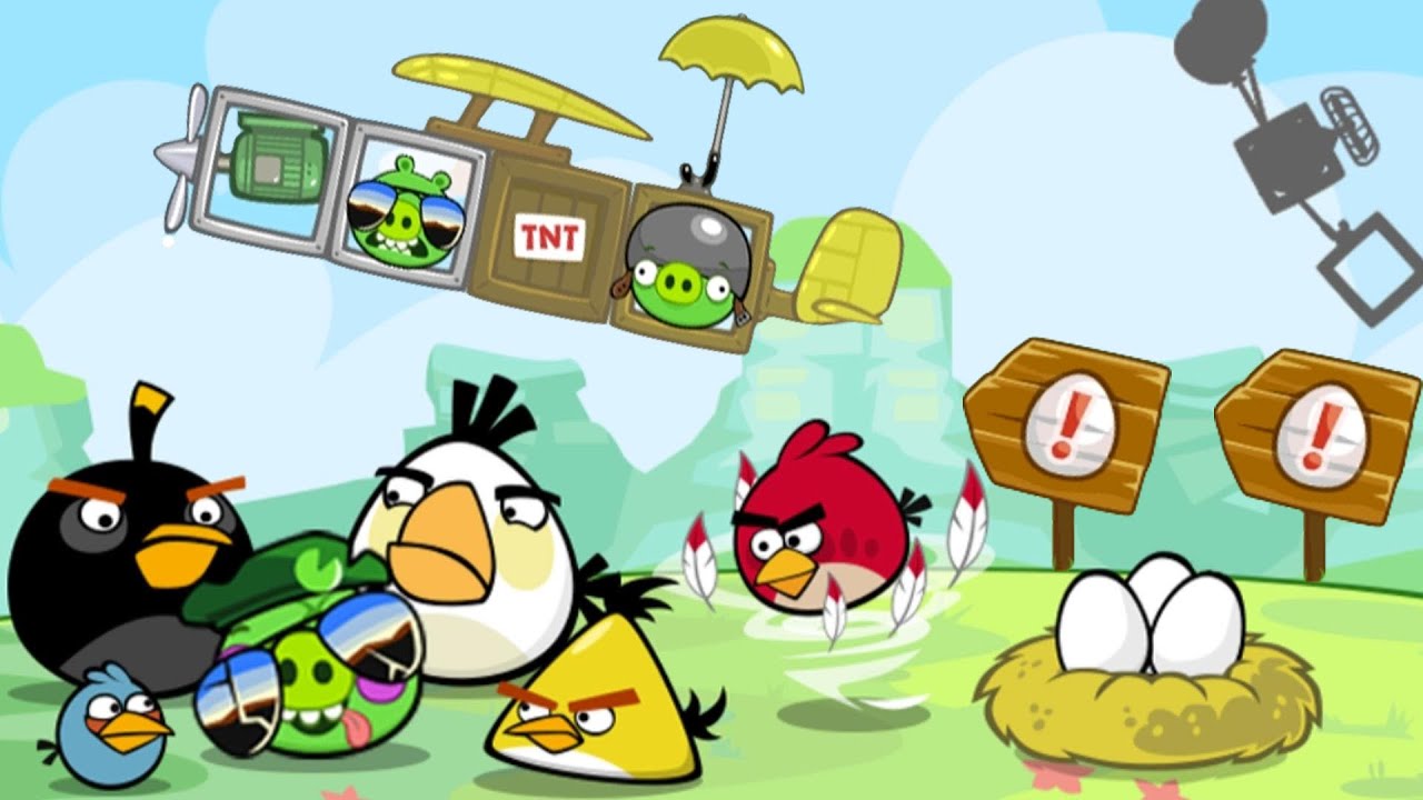 Angry Birds Classic - EGG DEFENDER! DESTROY BAD PIGGIES' INVENTIONS WITH RED'S MIGHTY FEATHER!