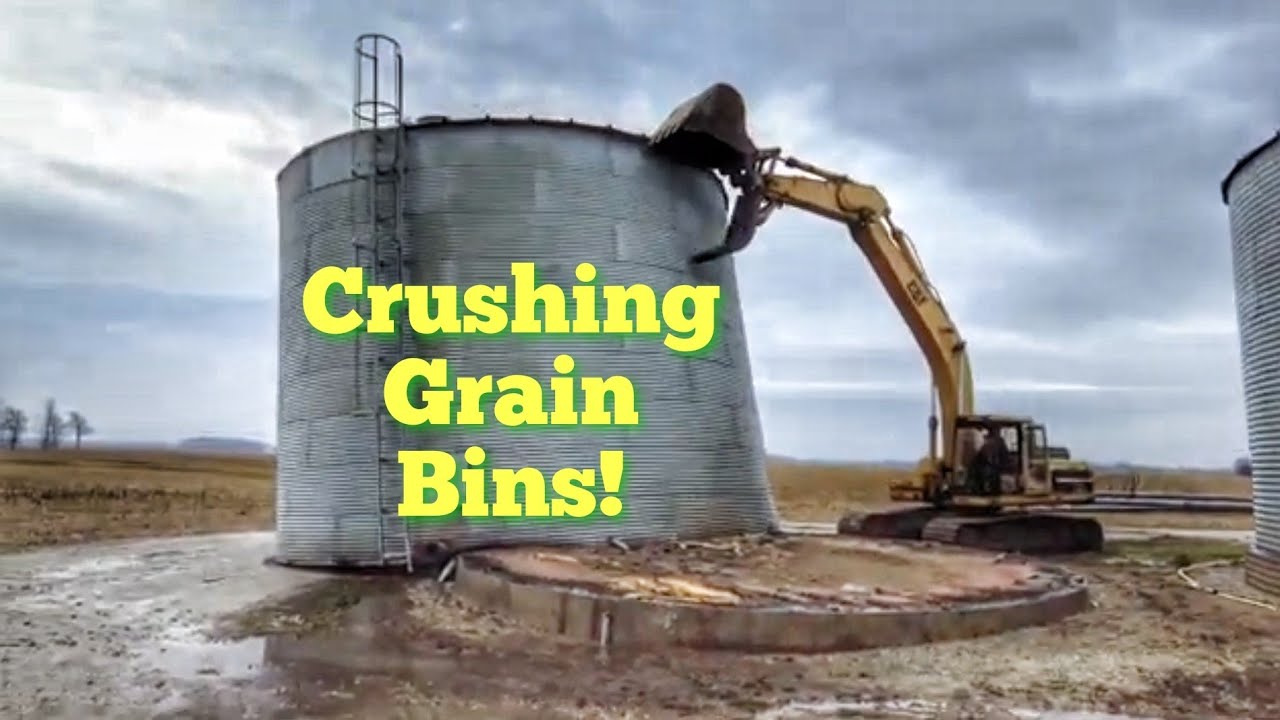 Grain Bins Crushed To Make Room For More