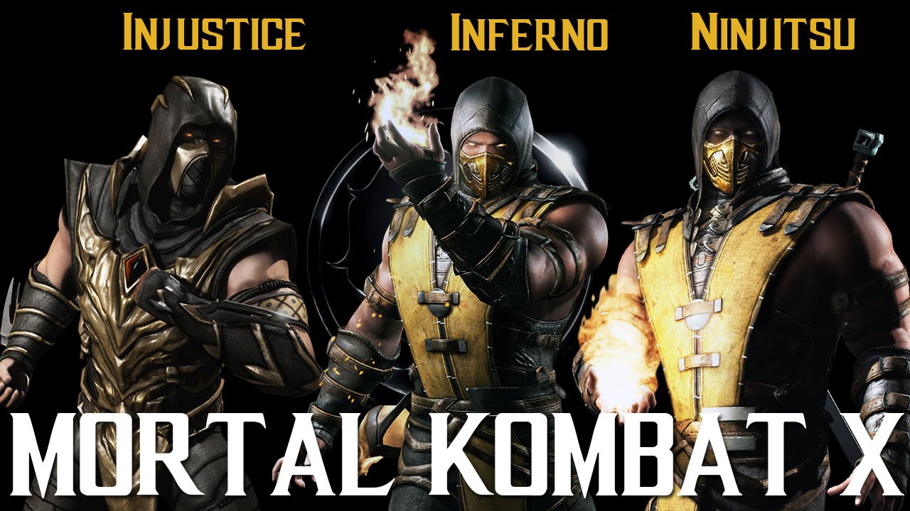 Mortal Kombat X Mobile - FW - 3хScorpion - Injustice, Inferno, Ninjitsu