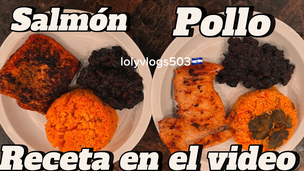 Receta de salmón y pollo.
