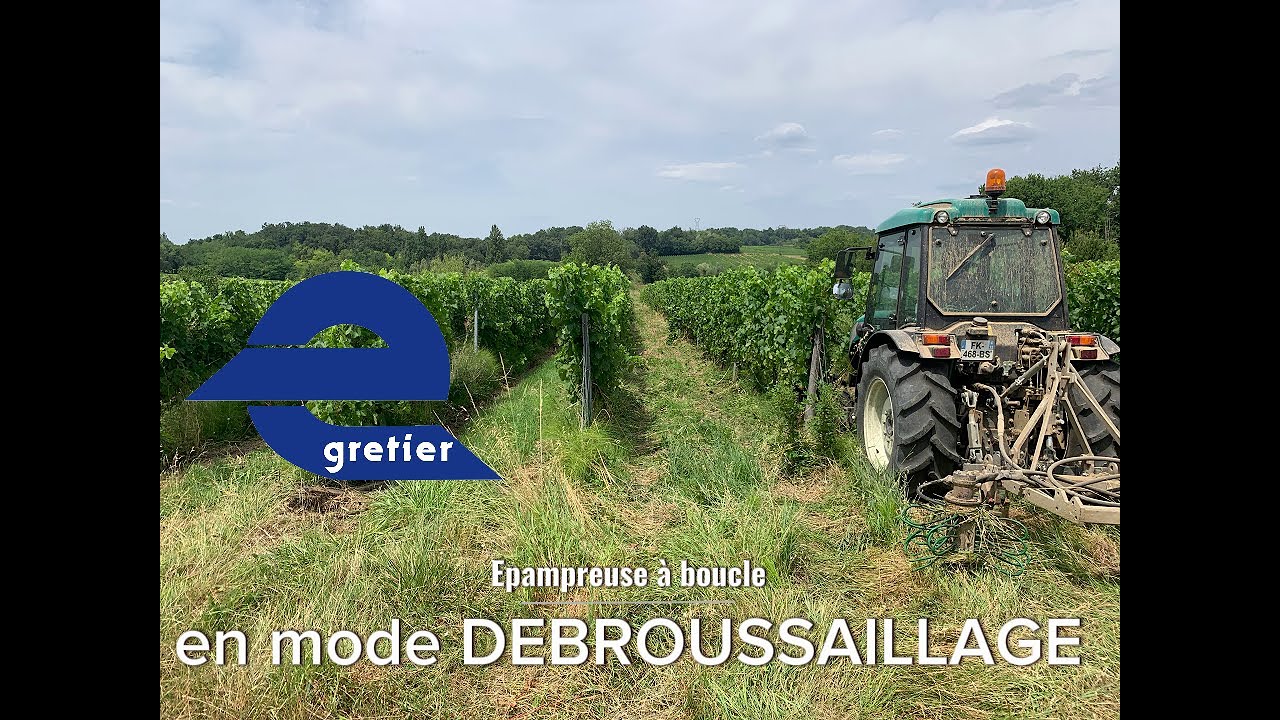 Egretier débroussaille avec son épampreuse à boucles