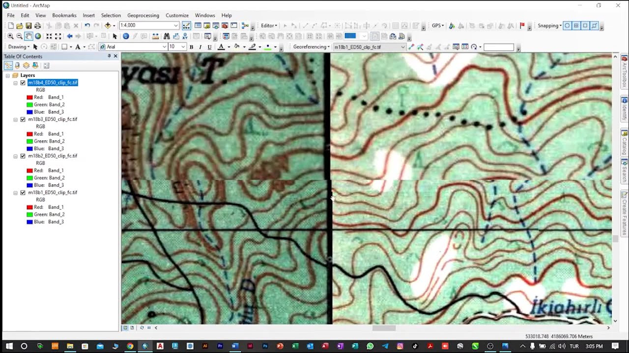 ArcGIS raster veri harita birleştirme nasıl yapılır ?