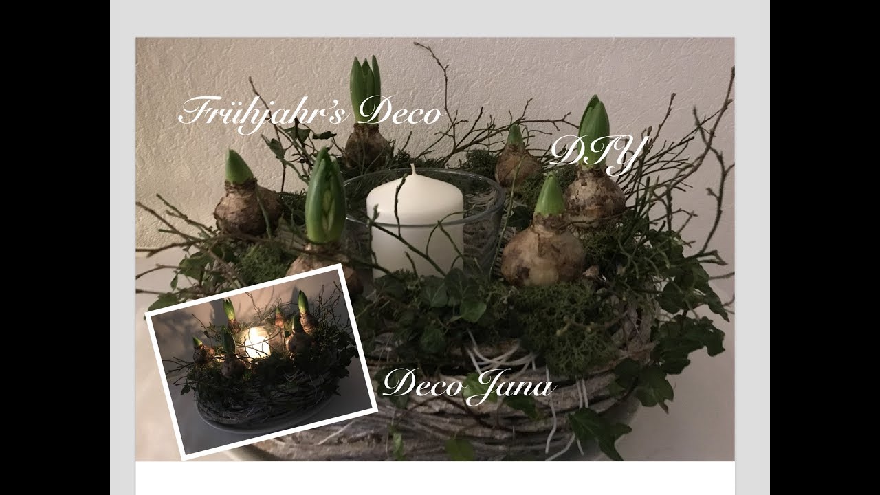DIY: Hyazinthen Frühlingskranz- Frühlingsgesteck- Tischdeko / Deko Jana