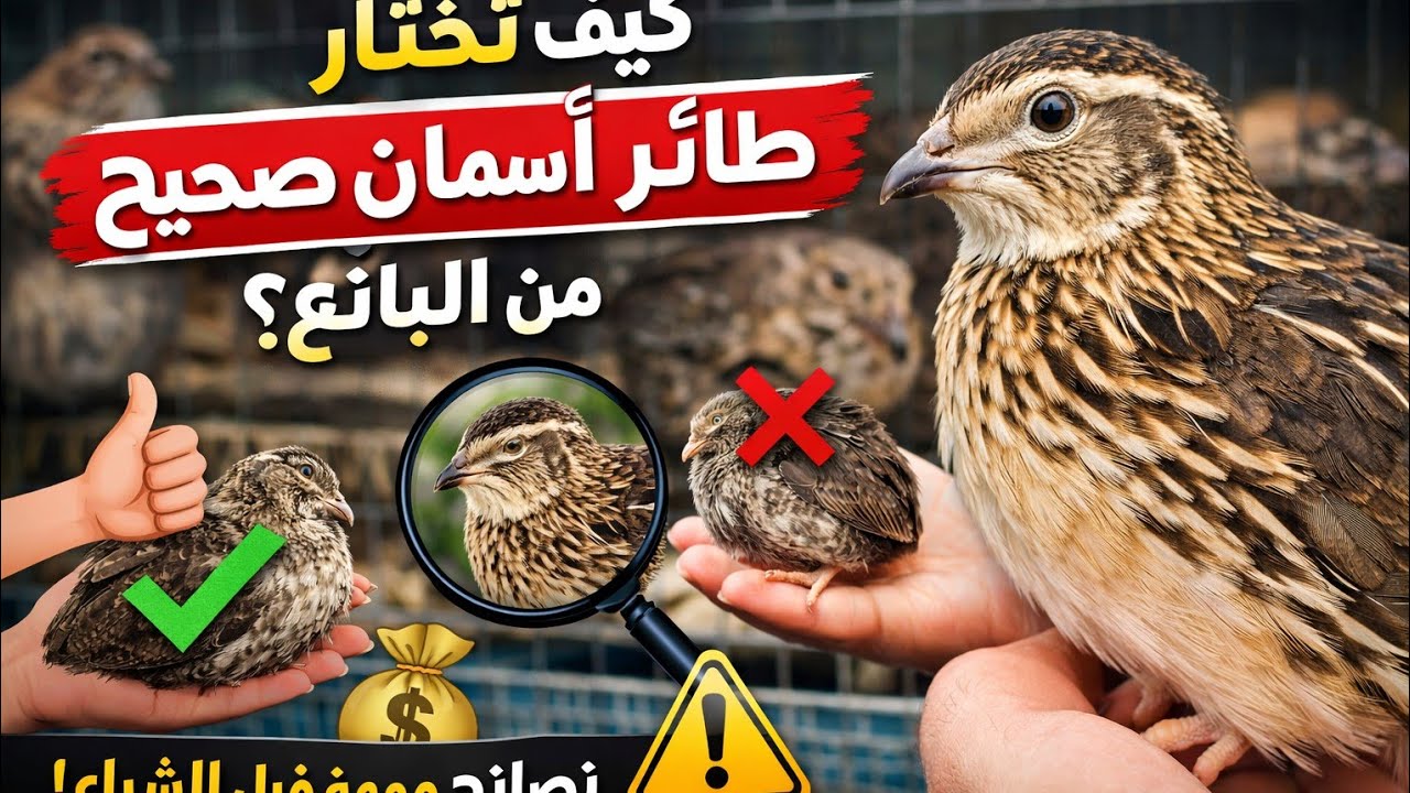 كيف تختار طائر أسمان صحيح من البائع؟ نصائح مهمة قبل الشراء