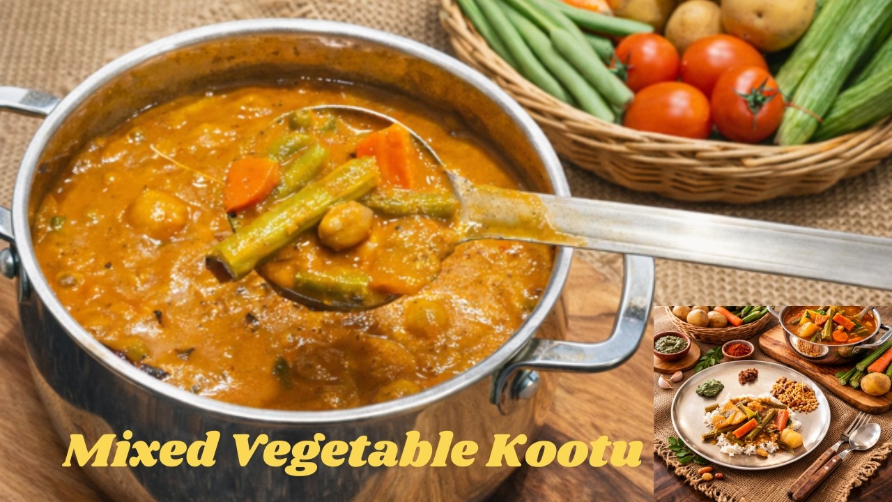 How To Make Traditional Mixed Vegetable Kootu| Protein Rich Recipe| Brahmin style, Authentic Kootu