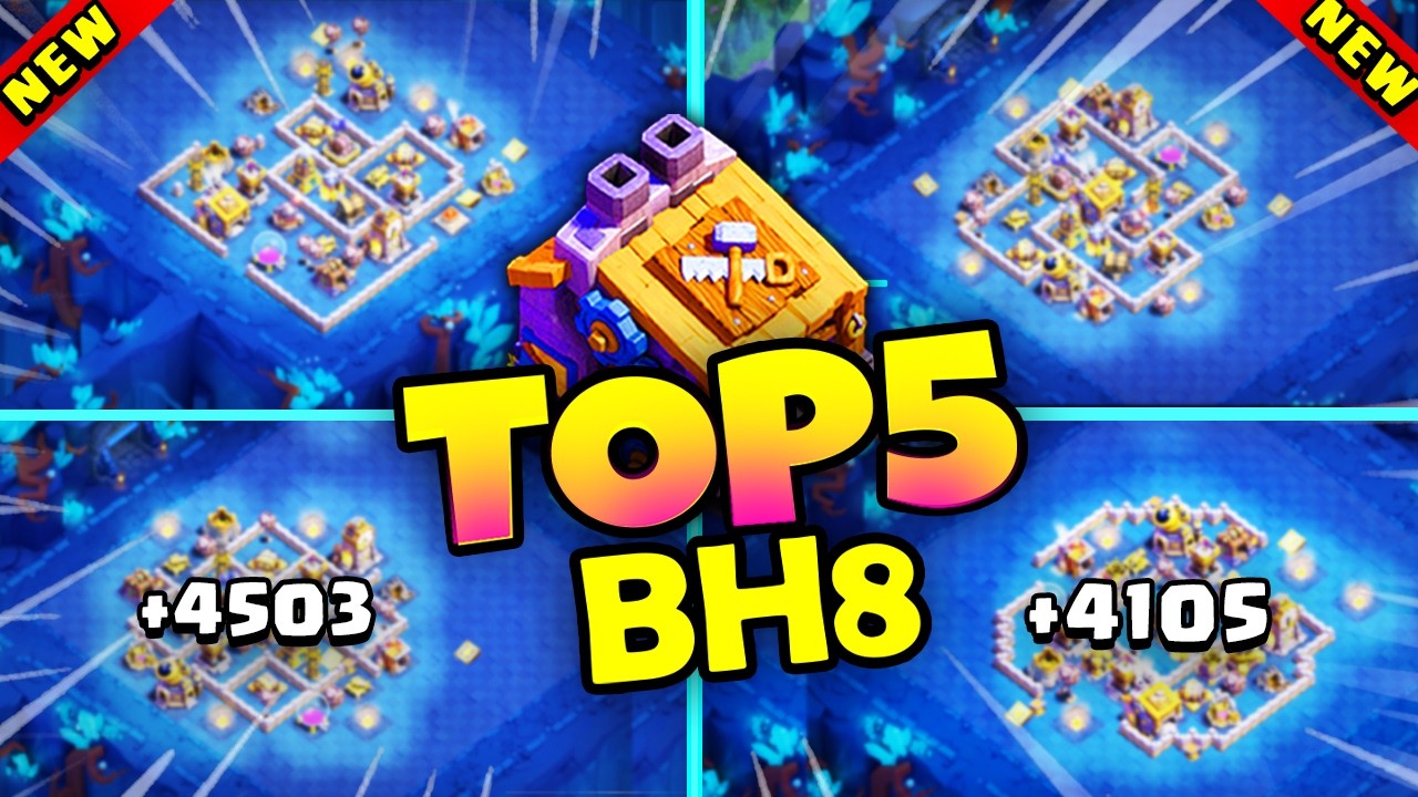 🔥UNBEATEN🔥BUILDER HALL 8 BASE + REPLAYS | BEST BH8 BASE WITH COPY LINK | TOP 5 BH8 BASE LINK 2026